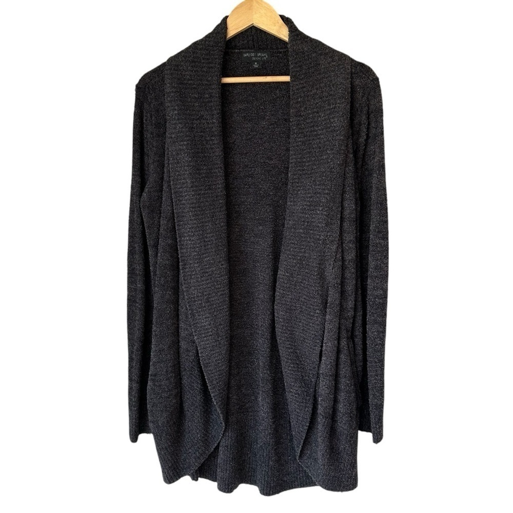 Bearfoot Dreams Cozy Chic Light Chenille Shawl Cardi Open Front Sweater, Medium